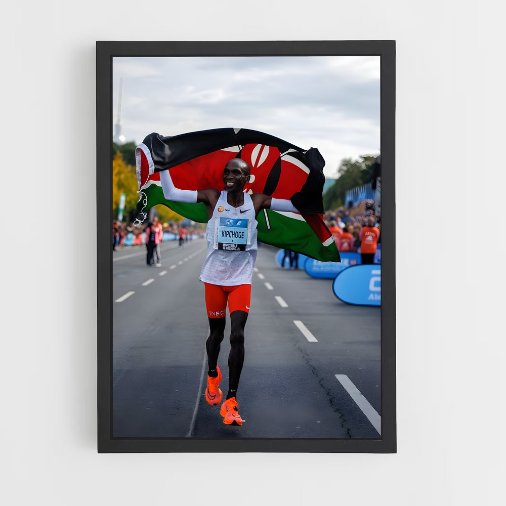Poster Eliud Kipchoge Kenya – affiche Jeux Olympiques (vue 2)