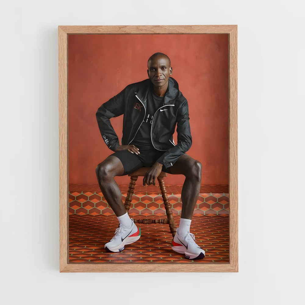 Poster Eliud Kipchoge Portrait – affiche Jeux Olympiques (vue 4)