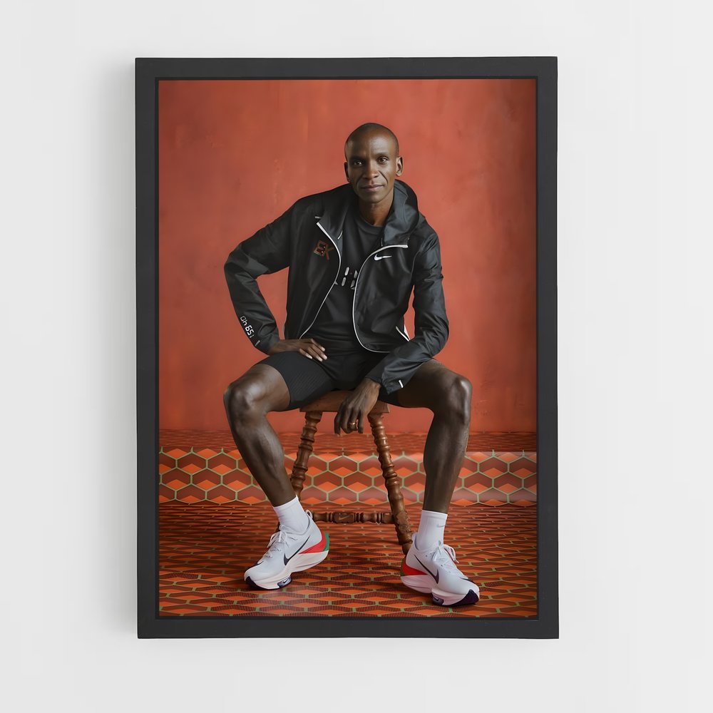 Poster Eliud Kipchoge Portrait – affiche Jeux Olympiques (vue 2)