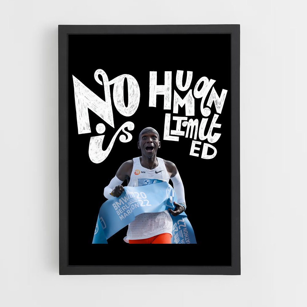 Poster Eliud Kipchoge Pas de limites – affiche Jeux Olympiques (vue 2)