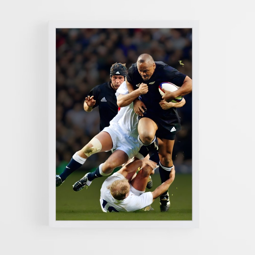 Poster England Rugby Plaquage (vue 3)