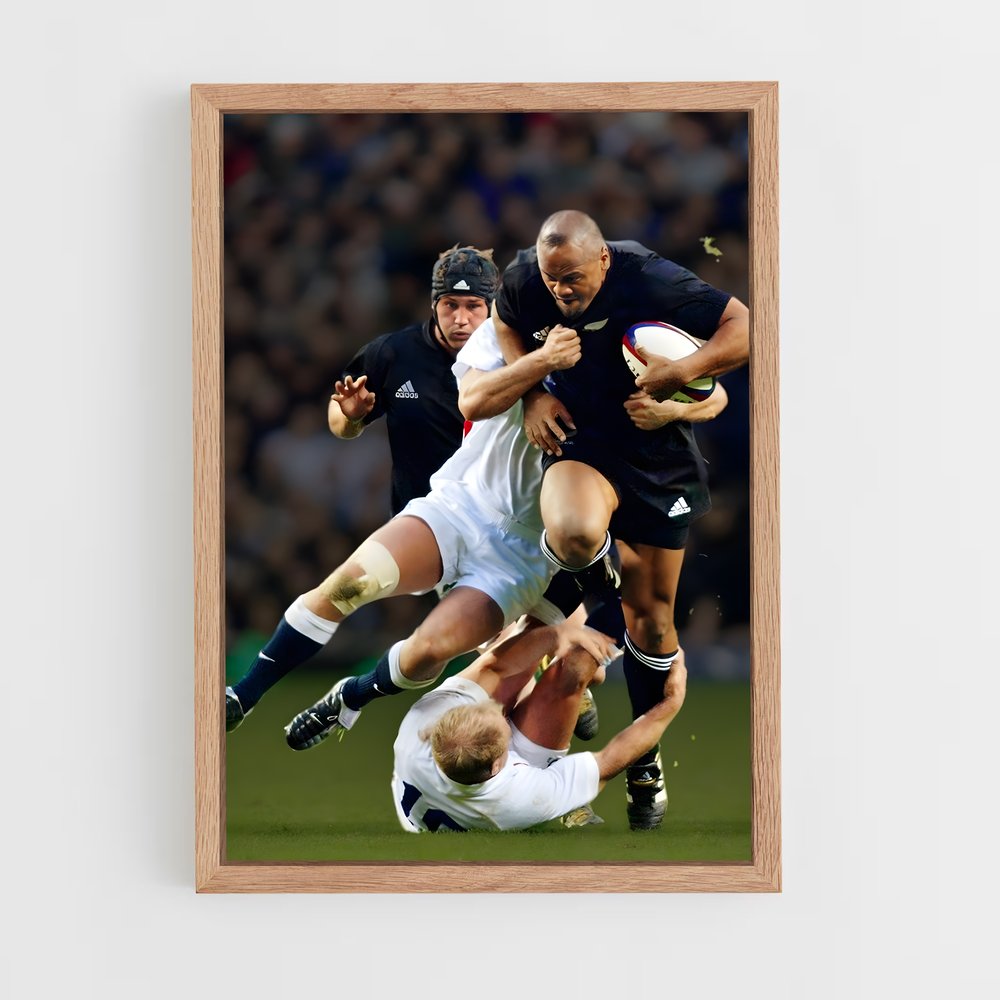 Poster England Rugby Plaquage (vue 4)