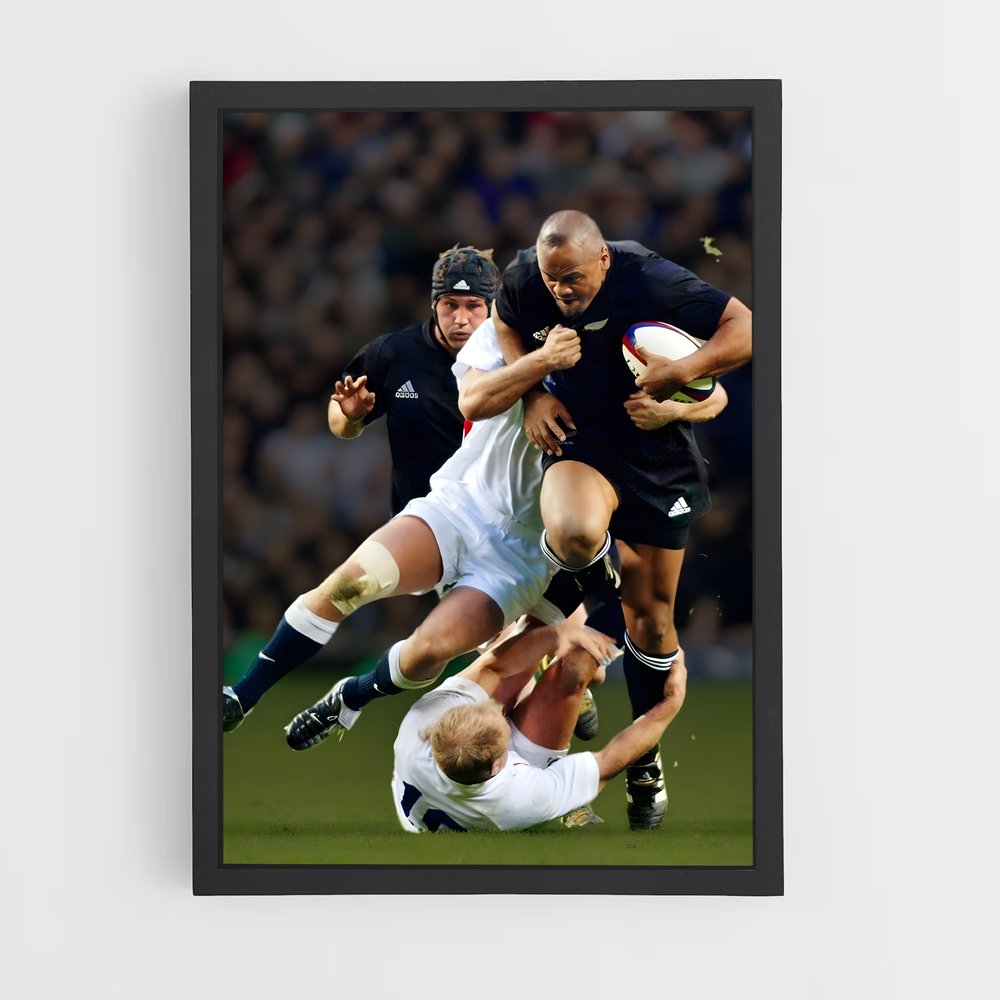 Poster England Rugby Plaquage (vue 2)