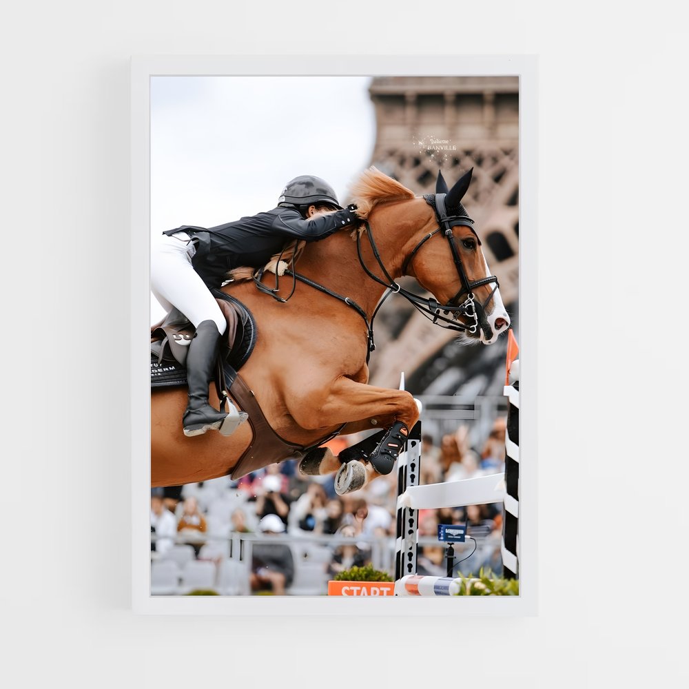 Poster Équitation JO Tour Eiffel (vue 3)
