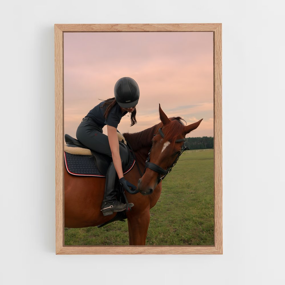 Poster Équitation Rose (vue 4)