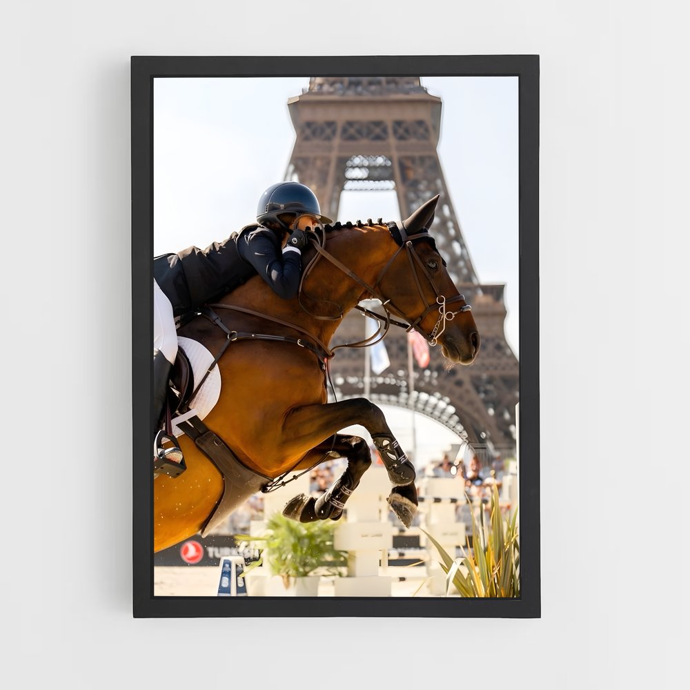 Poster Équitation Tour Eiffel (vue 2)