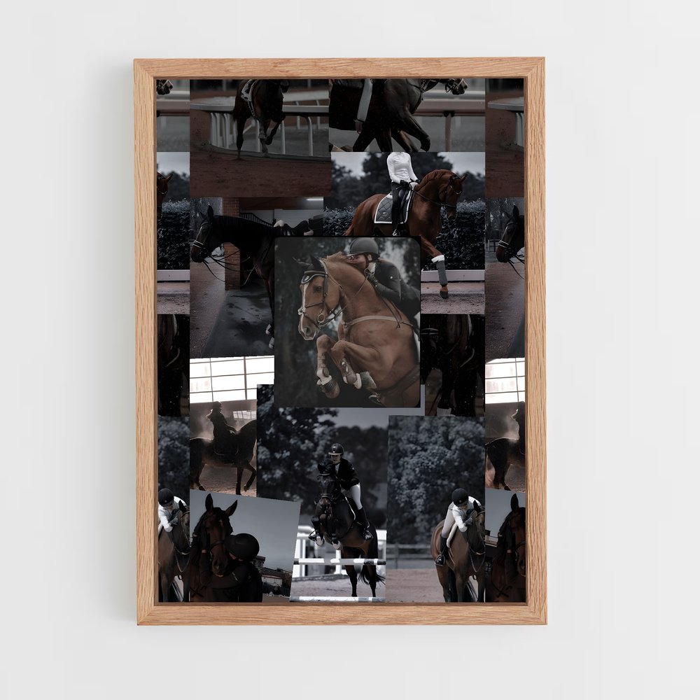 Poster Équitation Collage (vue 4)