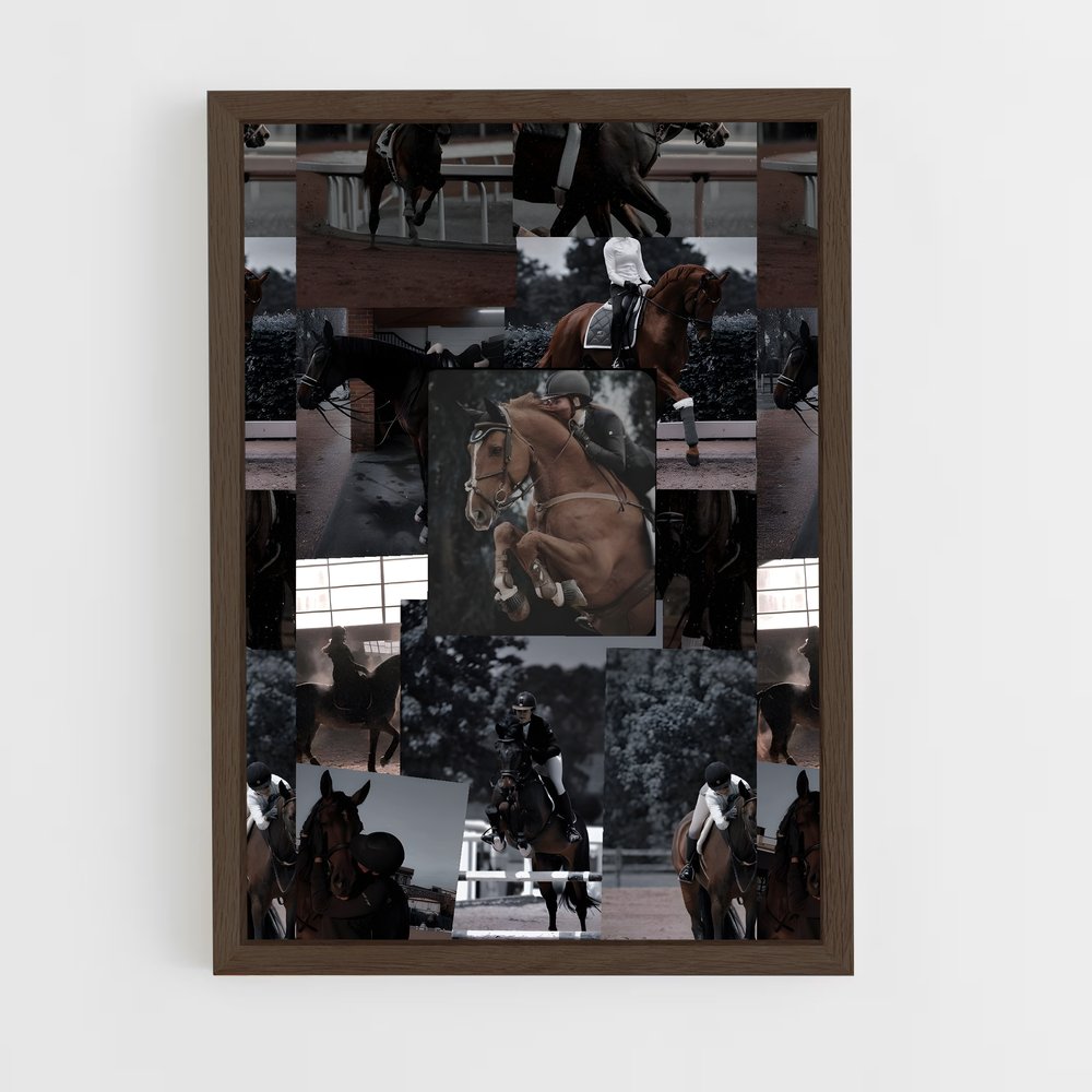 Poster Équitation Collage (vue 5)