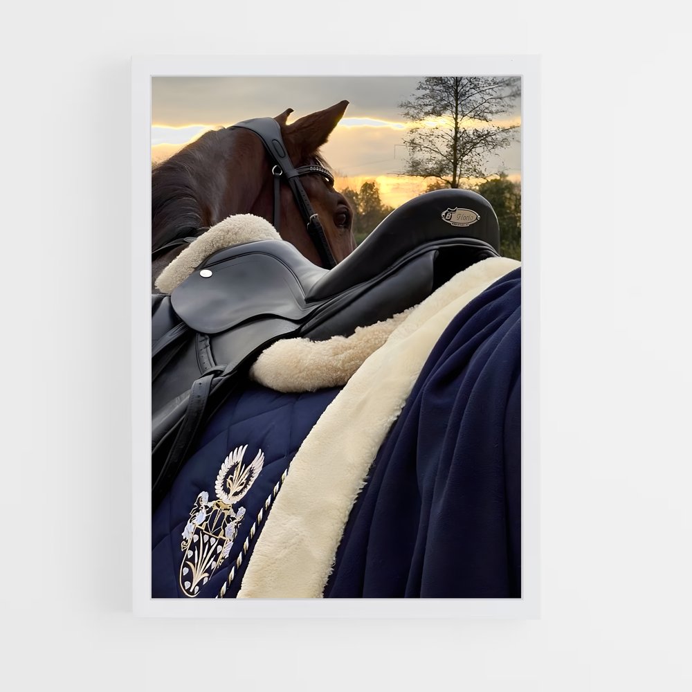 Poster Cheval Selle – affiche Équitation (vue 3)