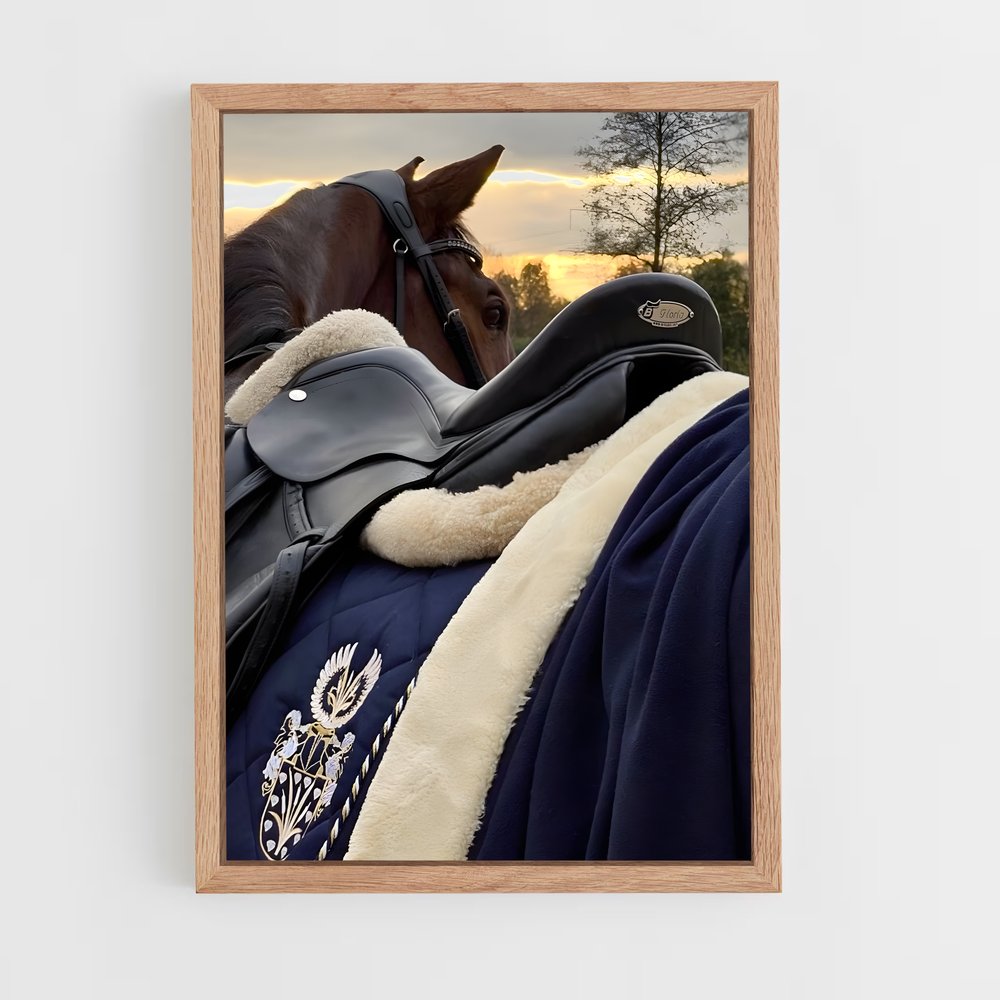 Poster Cheval Selle – affiche Équitation (vue 4)