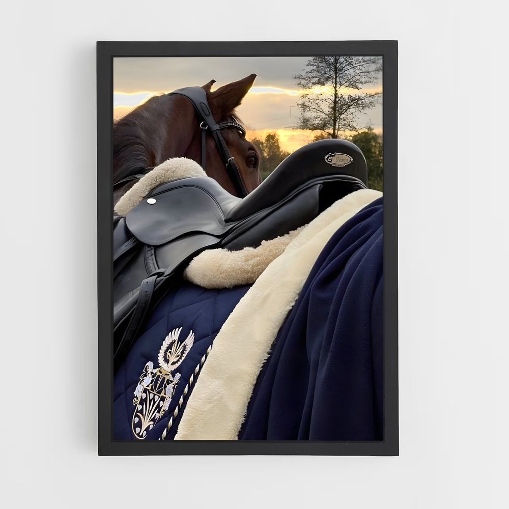 Poster Cheval Selle – affiche Équitation (vue 2)