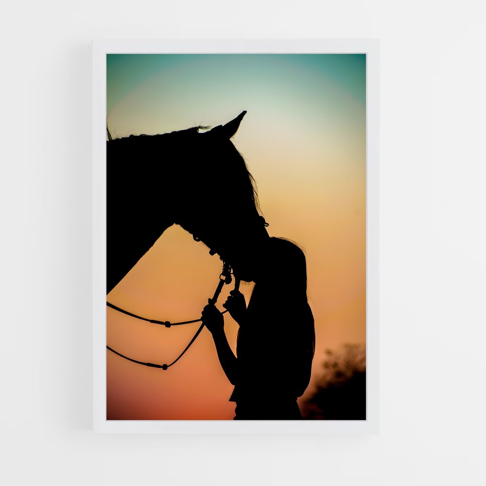 Poster Amour Cheval – affiche Équitation (vue 3)