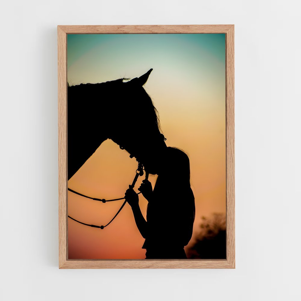Poster Amour Cheval – affiche Équitation (vue 4)