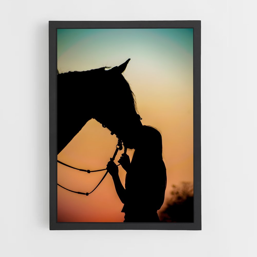 Poster Amour Cheval – affiche Équitation (vue 2)
