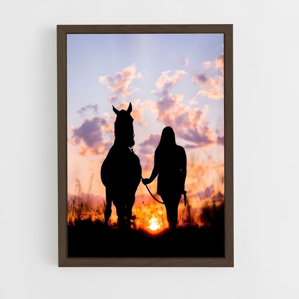 Poster Cheval Ciel Bleu – affiche Équitation (vue 5)