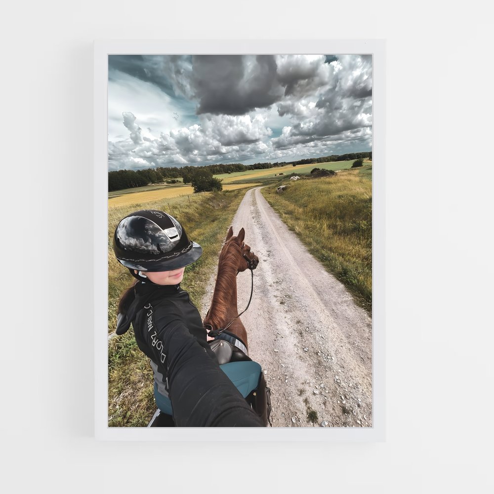 Poster Équitation Chemin (vue 3)