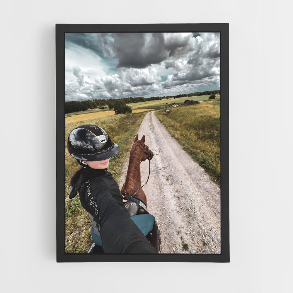 Poster Équitation Chemin (vue 2)