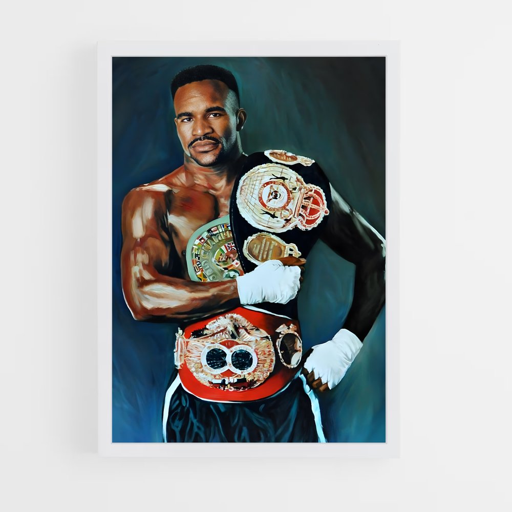 Poster Evender Holyfield Dessin – affiche Boxe (vue 3)