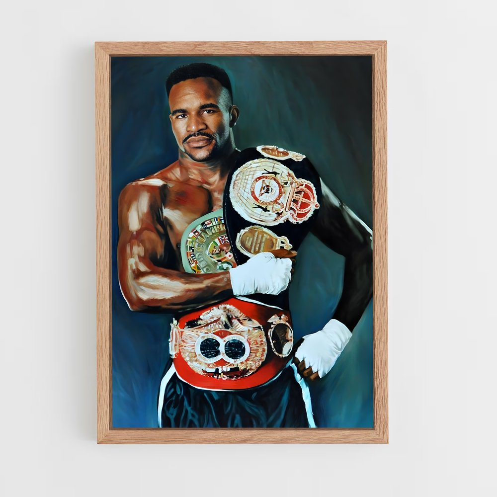 Poster Evender Holyfield Dessin – affiche Boxe (vue 4)