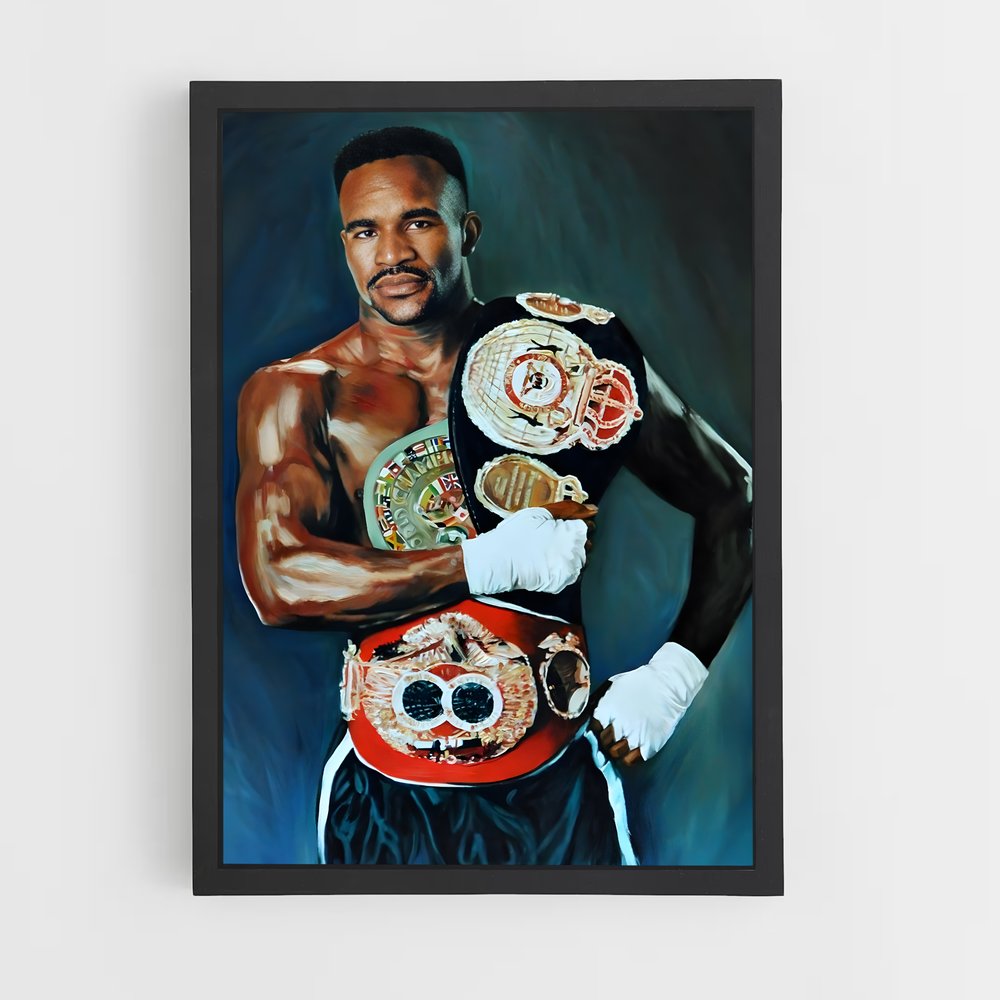 Poster Evender Holyfield Dessin – affiche Boxe (vue 2)