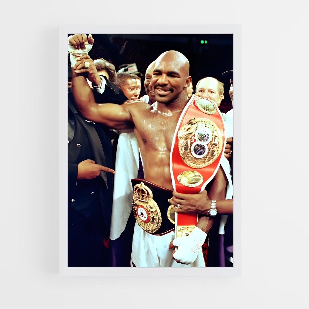 Poster Evender Holyfield Champion – affiche Boxe (vue 3)