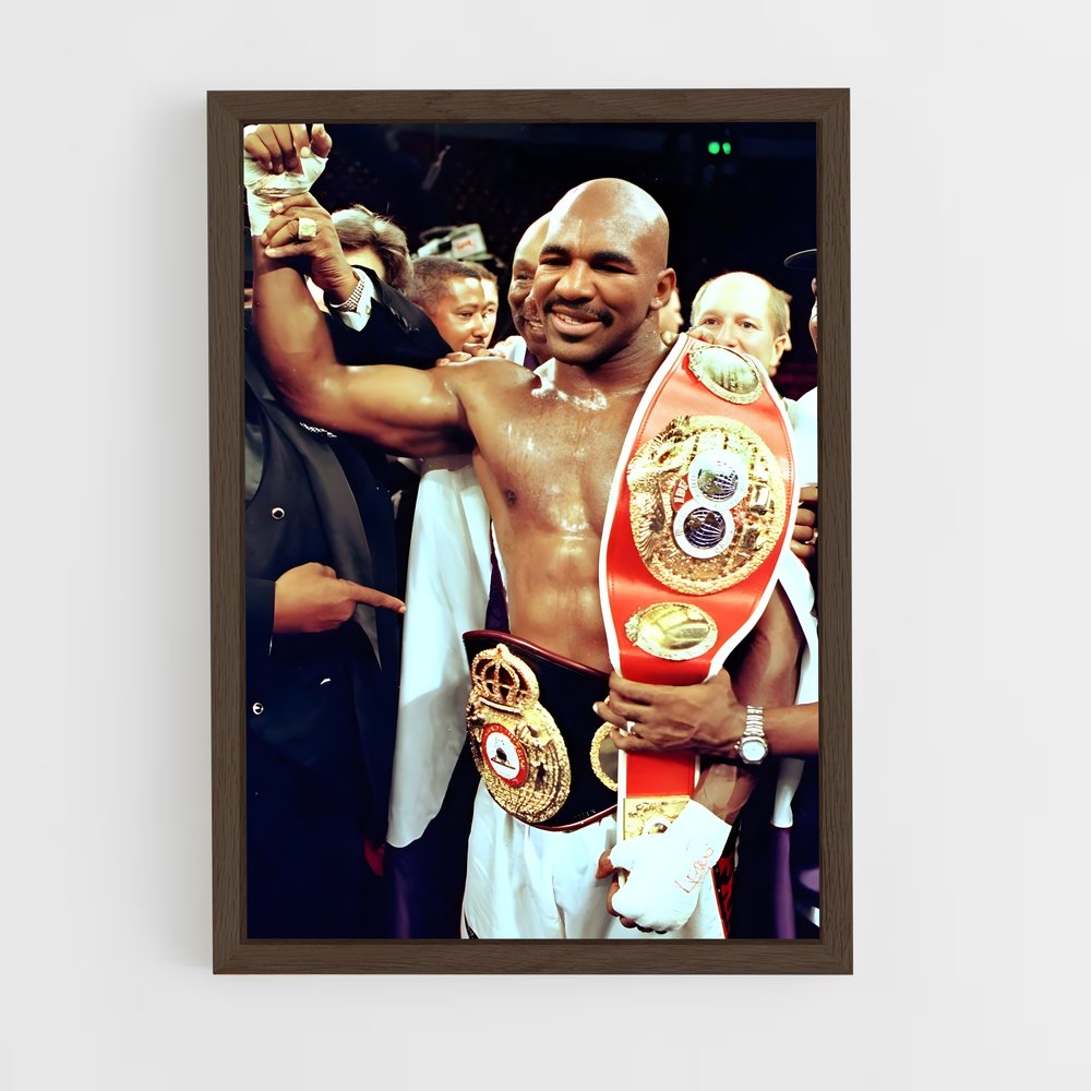 Poster Evender Holyfield Champion – affiche Boxe (vue 5)