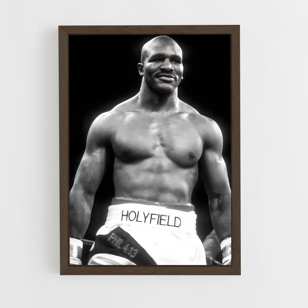 Poster Holyfield Noir et Blanc – affiche Boxe (vue 5)