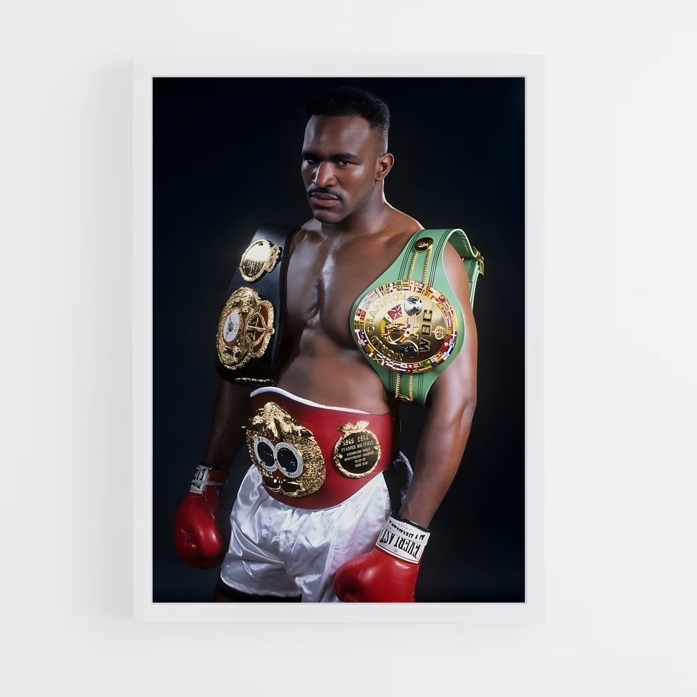 Poster Evender Holyfield Ceintures – affiche Boxe (vue 3)