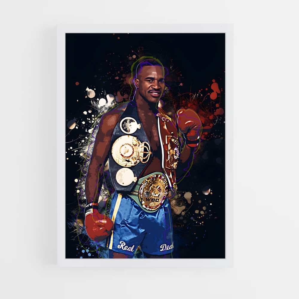 Poster Evender Holyfield Peinture – affiche Boxe (vue 3)