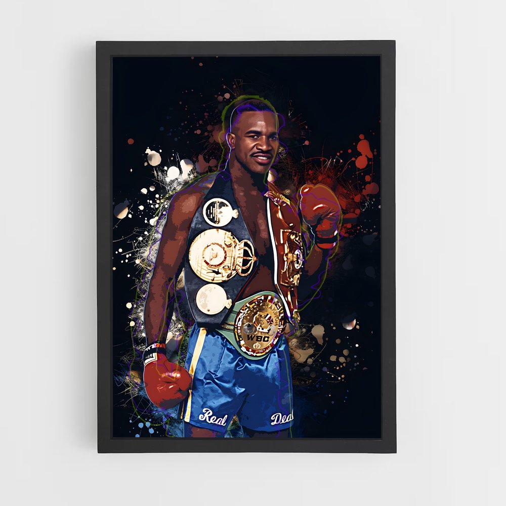 Poster Evender Holyfield Peinture – affiche Boxe (vue 2)