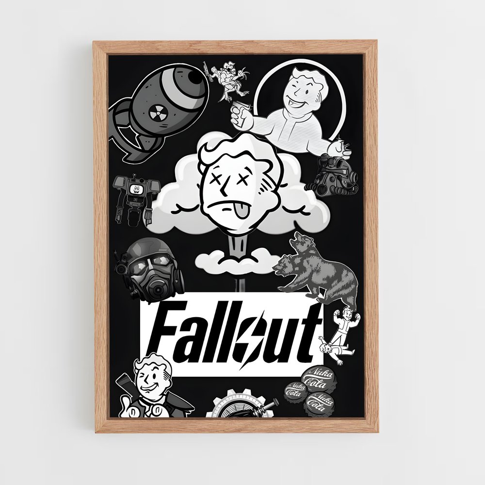 Poster Fallout Noir et Blanc (vue 4)