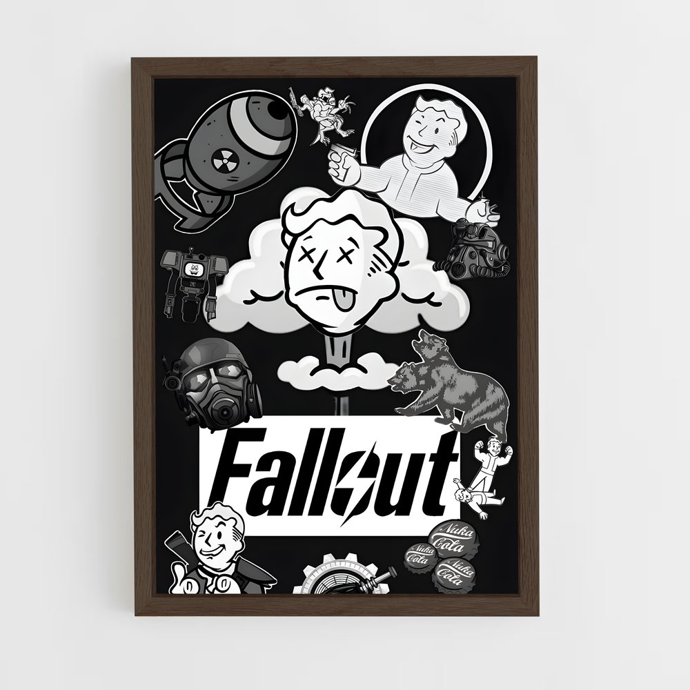 Poster Fallout Noir et Blanc (vue 5)