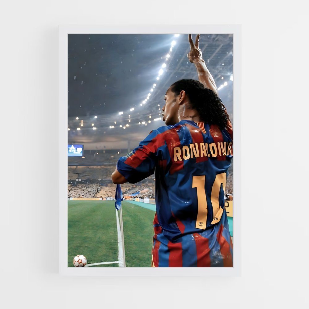 Poster Ronaldinho Barca – affiche Football (vue 3)