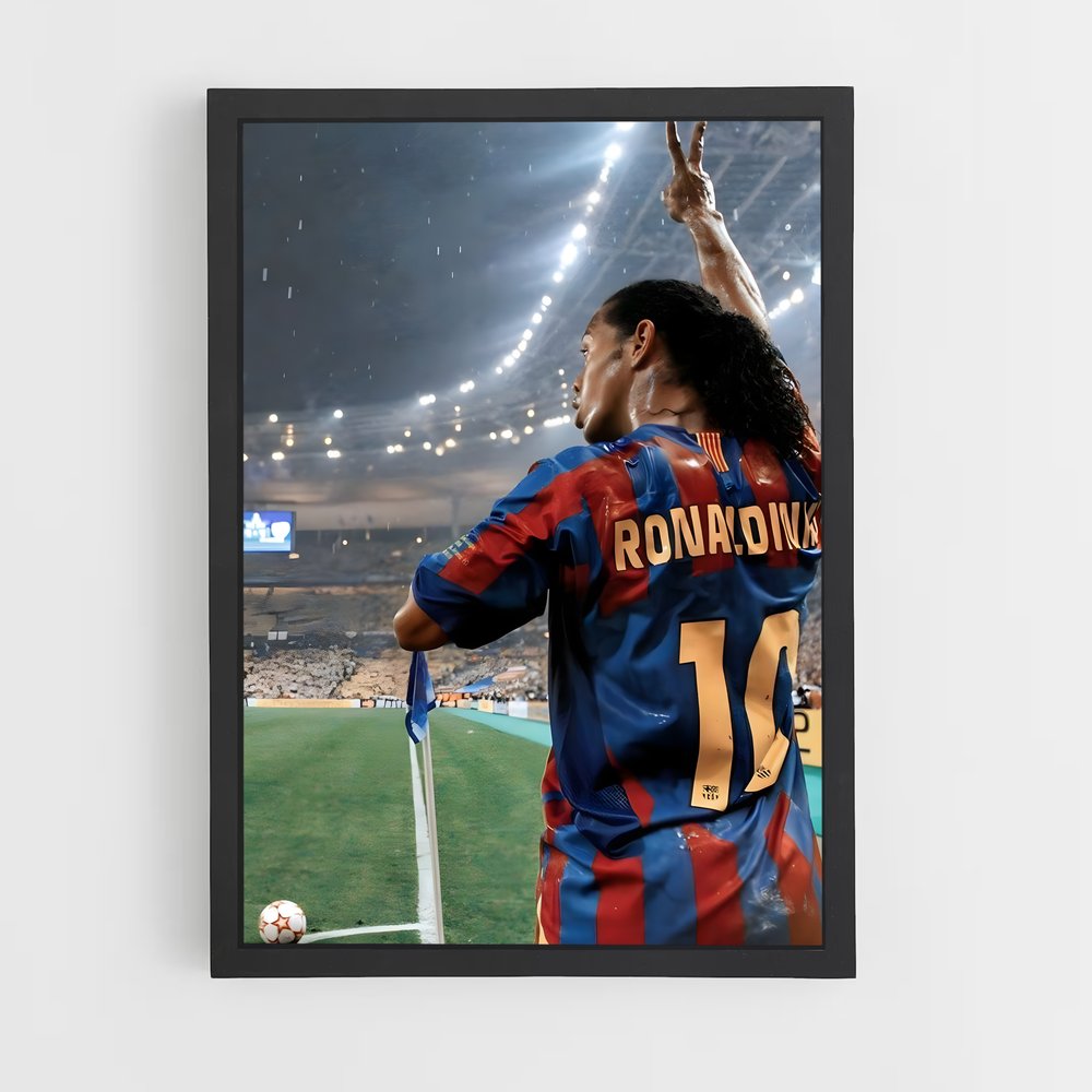 Poster Ronaldinho Barca – affiche Football (vue 2)