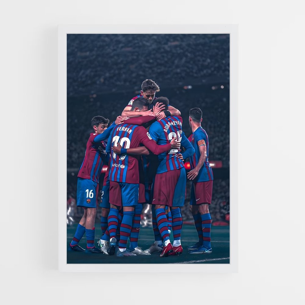 Poster Équipe Barcelone – affiche Football (vue 3)