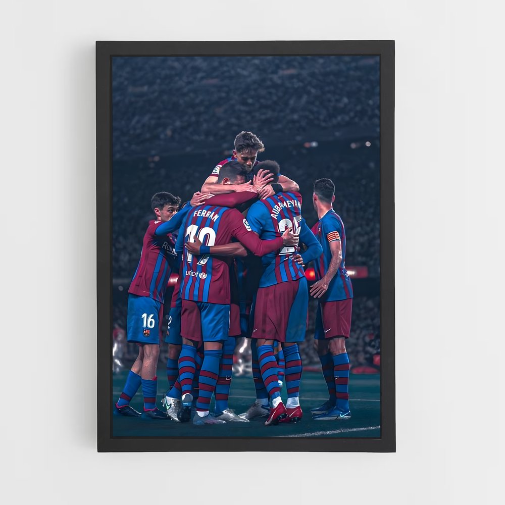 Poster Équipe Barcelone – affiche Football (vue 2)