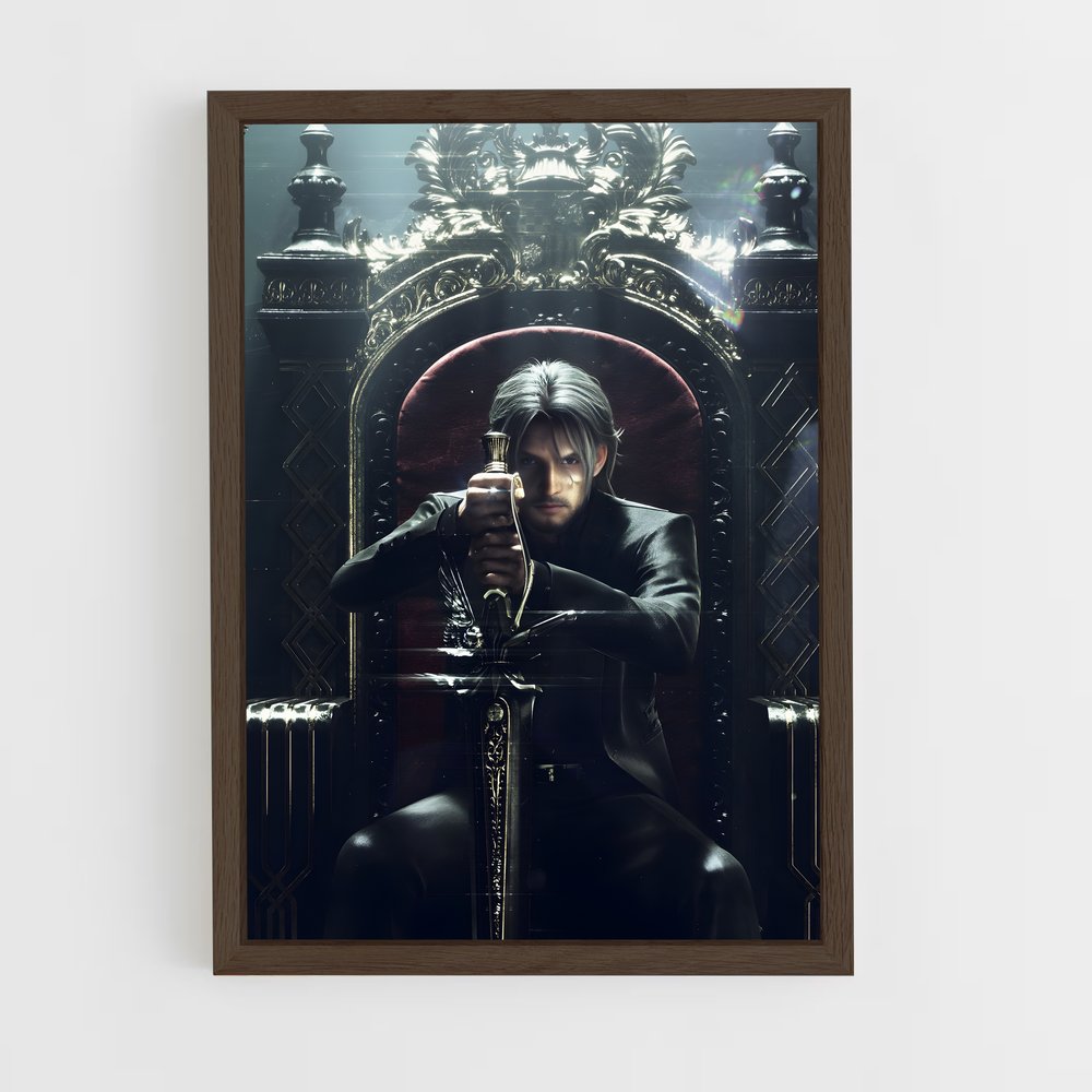 Poster Trône Fantastique – affiche Final Fantasy (vue 5)