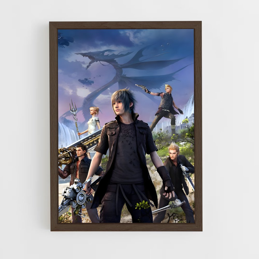 Poster Guerriers Fantasy – affiche Final Fantasy (vue 5)