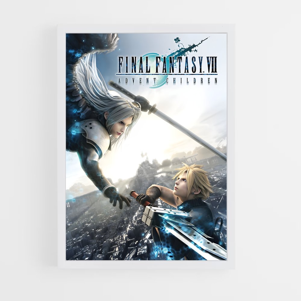 Poster Advent Children Battle – affiche Final Fantasy (vue 3)