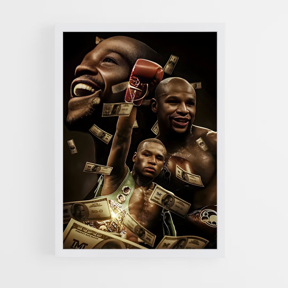 Poster Victoire Mayweather – affiche Boxe (vue 3)