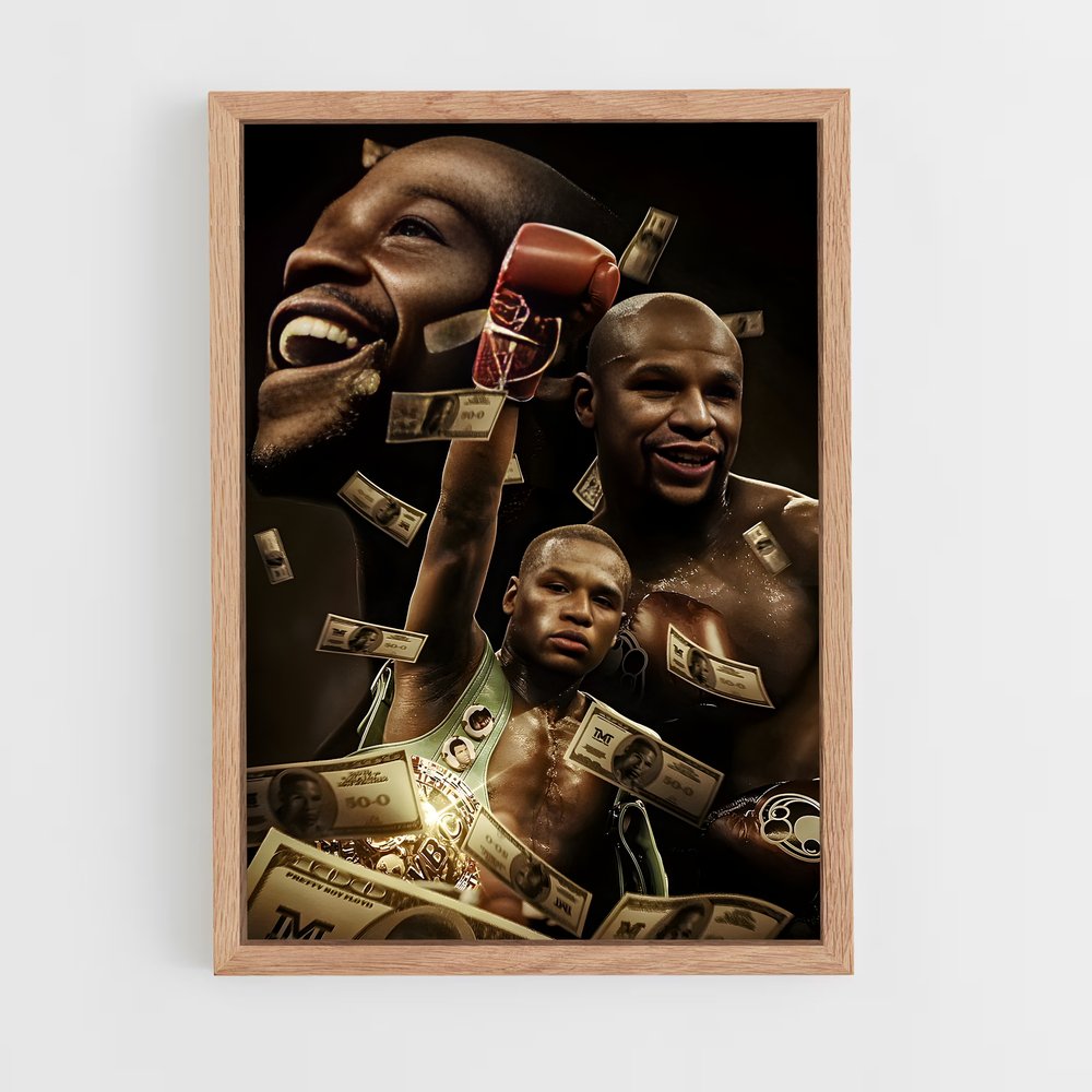 Poster Victoire Mayweather – affiche Boxe (vue 4)