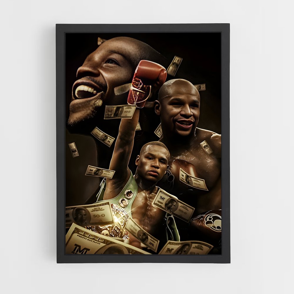 Poster Victoire Mayweather – affiche Boxe (vue 2)