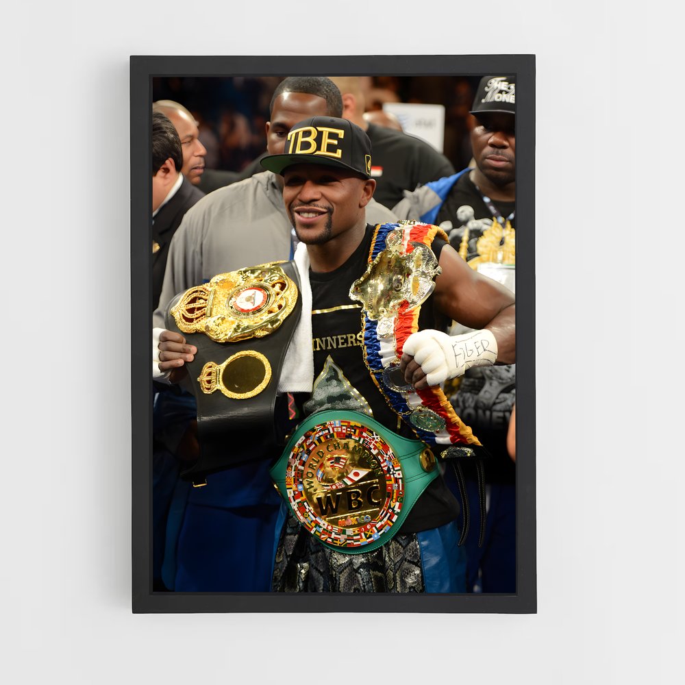 Poster Floyd Mayweather Ceinture – affiche Boxe (vue 2)