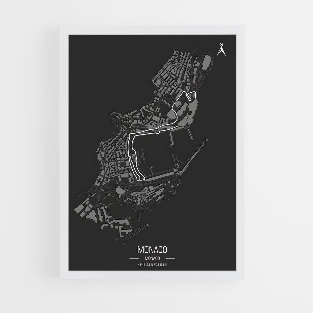 Poster Circuit Monaco (vue 3)