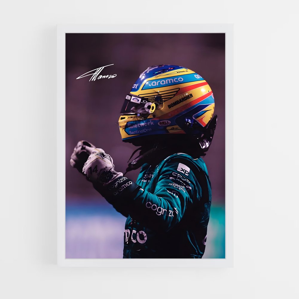 Poster Fernando Alonso Signature (vue 3)