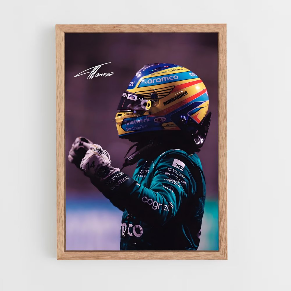 Poster Fernando Alonso Signature (vue 4)