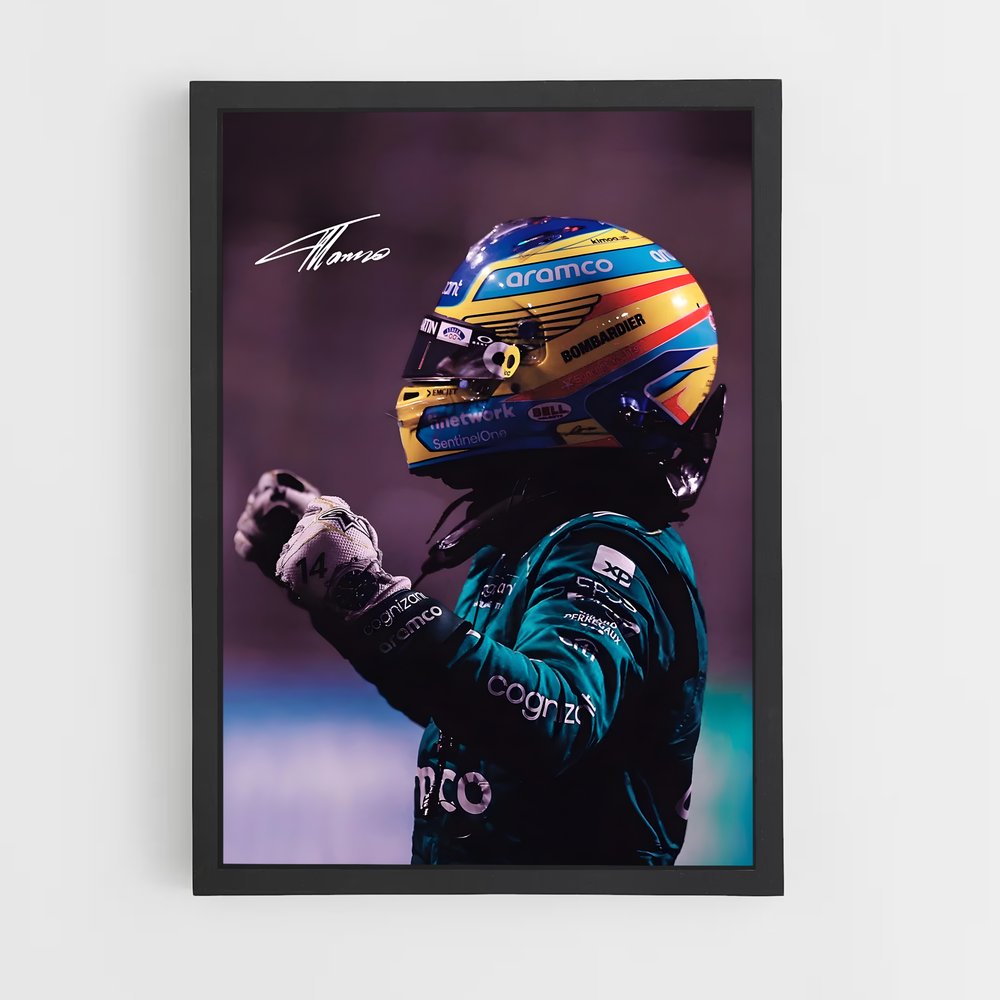 Poster Fernando Alonso Signature (vue 2)