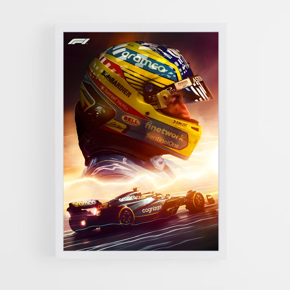 Poster Fernando Alonso (vue 3)