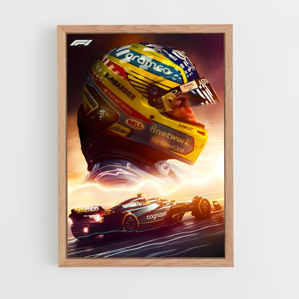Poster Fernando Alonso (vue 4)