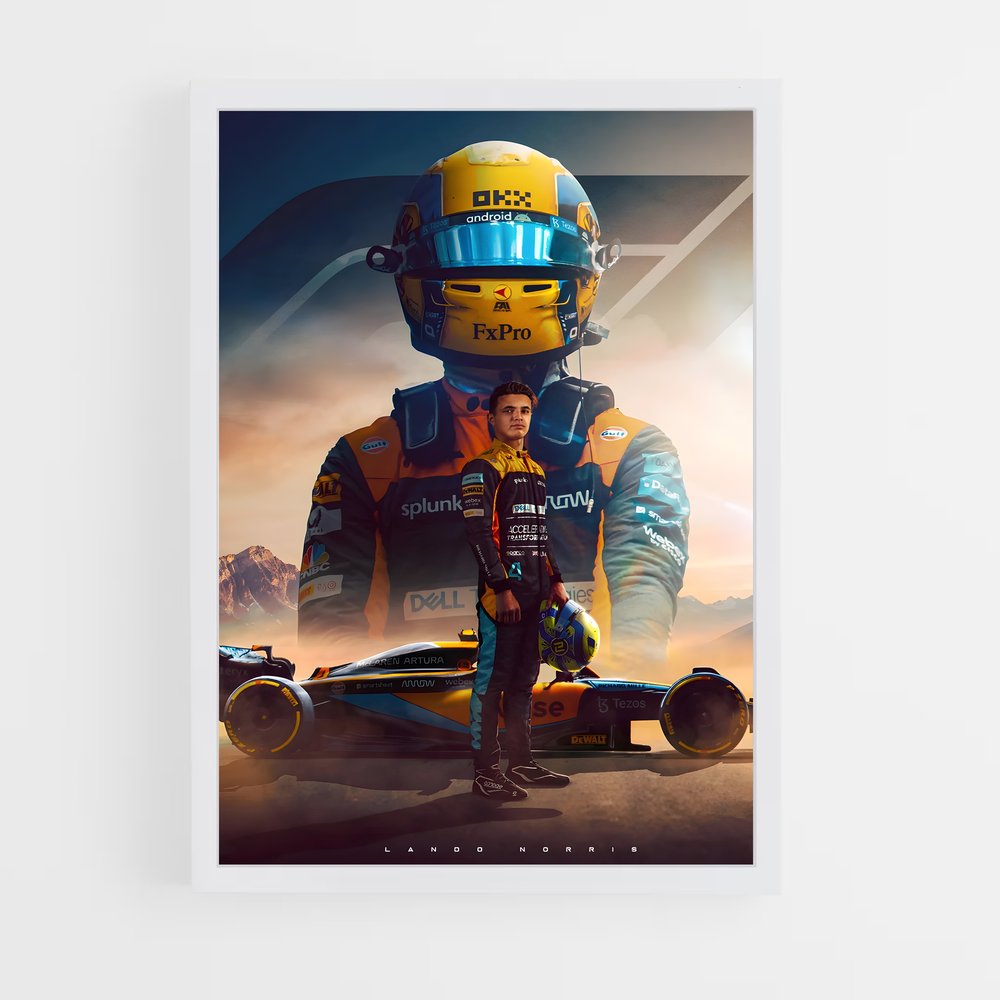 Poster Lando Norris (vue 3)